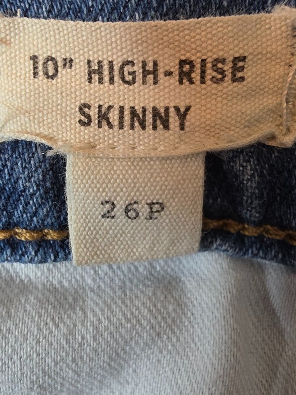 Madewell 10" High Rise Skinny Denim Jeans, Size 26P - Picture 10 of 10